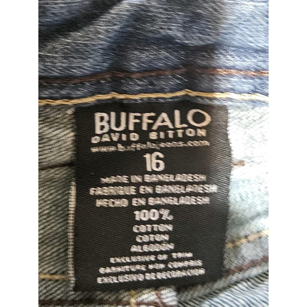 Buffalo David Bitton Jeans Girls 16 Blue Denim Stretch Mid Rise Straight Leg - Picture 4 of 10